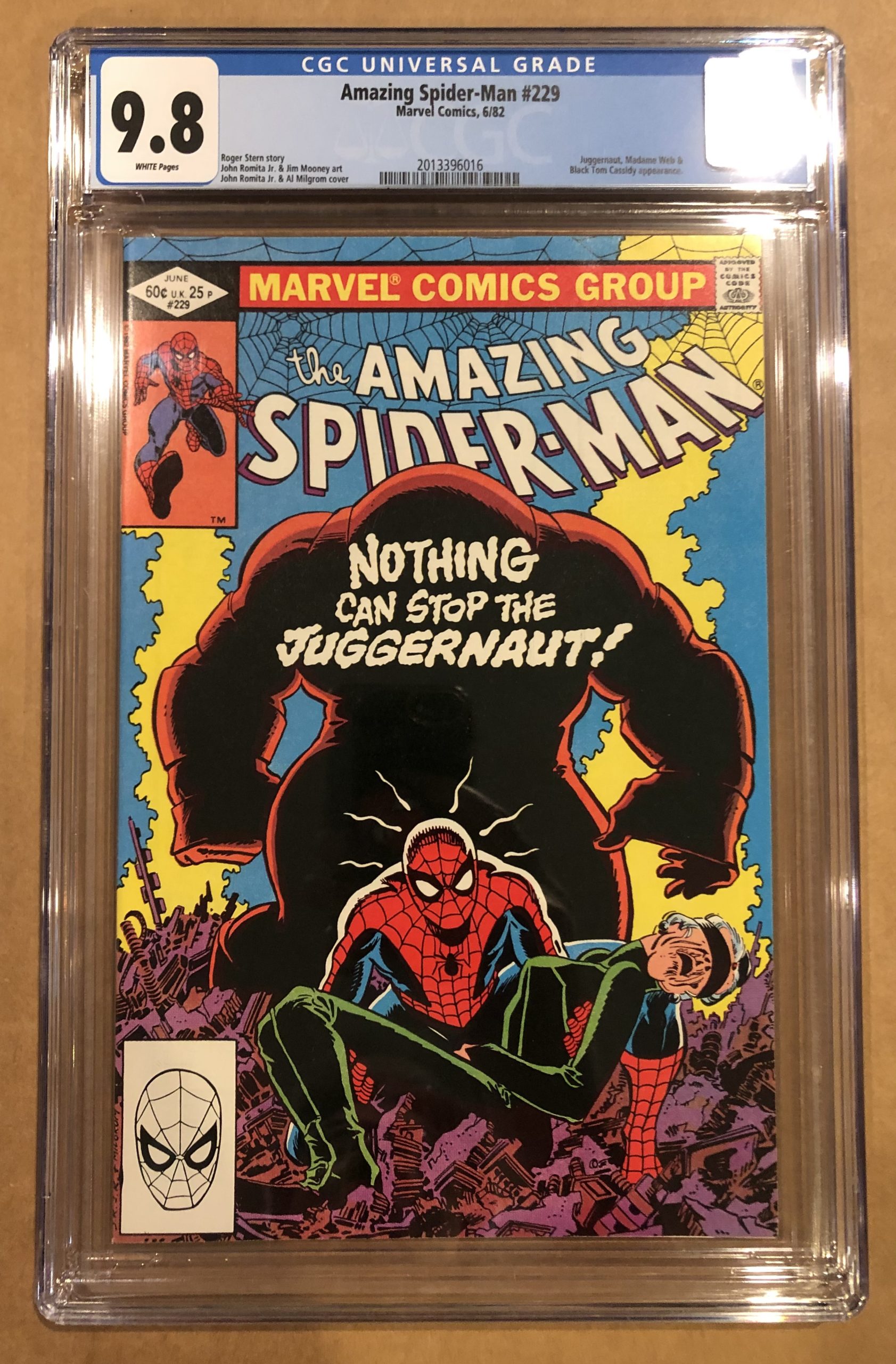 AMAZING SPIDER-MAN 229 CGC 9.8 (1982) JUGGERNAUT APPEARANCE. | Made the  Grade